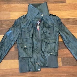 Vintage Grey Leather jacket